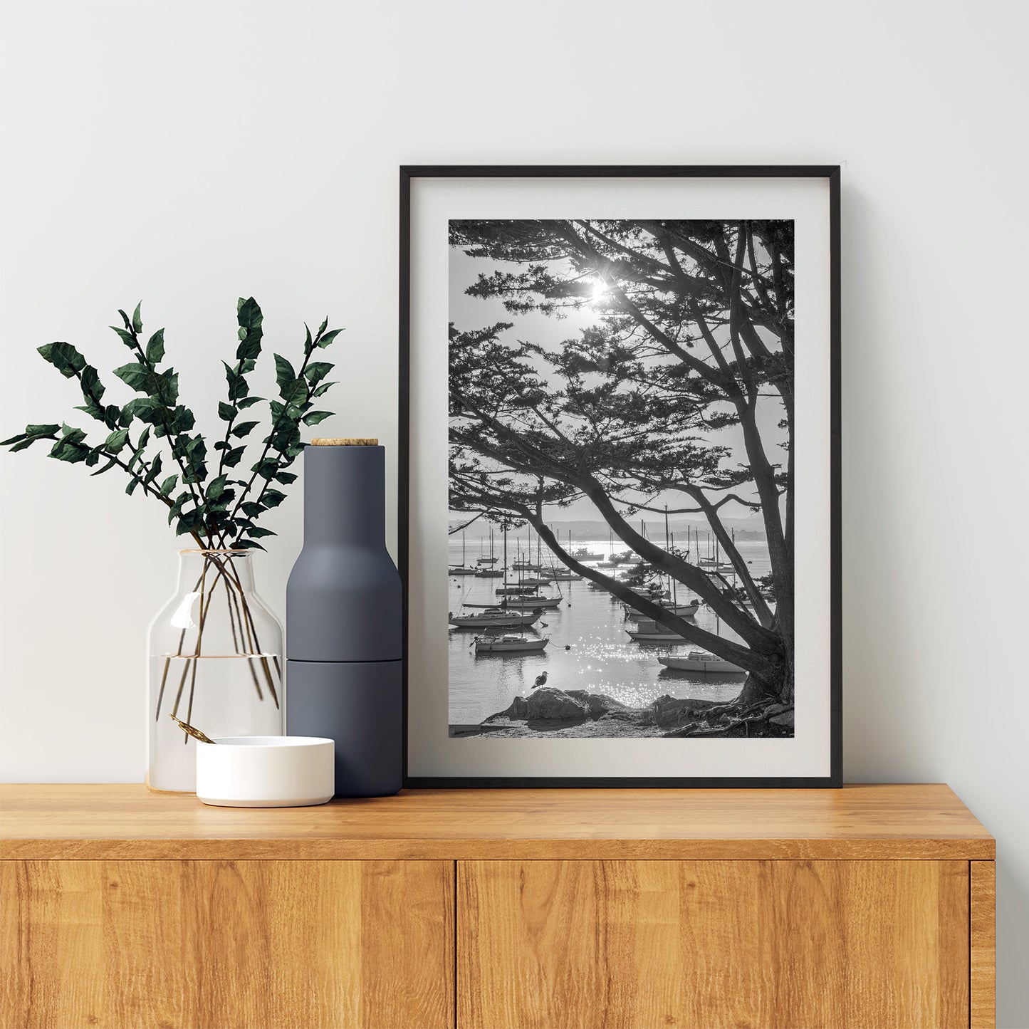 Black & White Monterey Bay California Photography Print