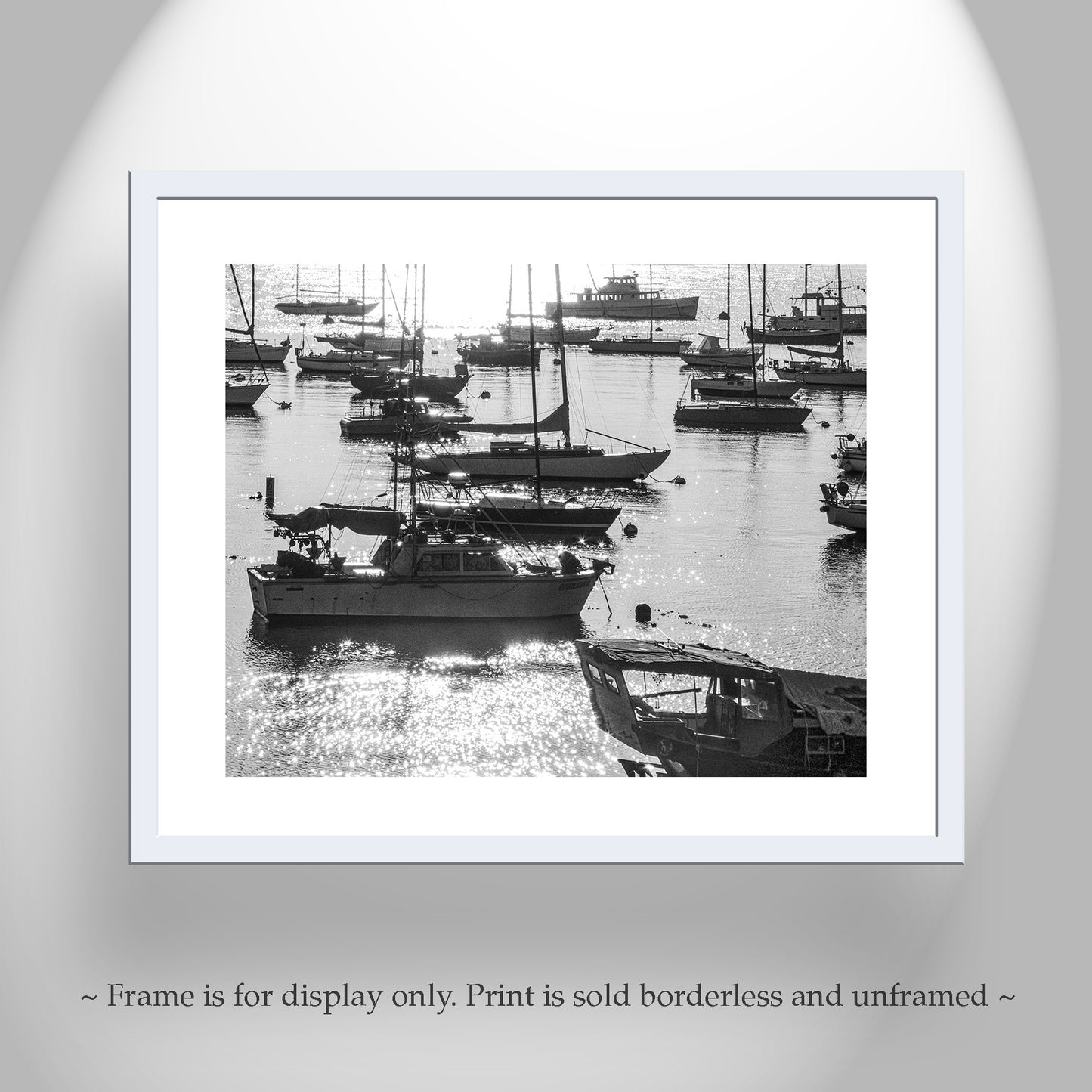 Monterey Bay Sailboat Art Print with California Coast Sunrise