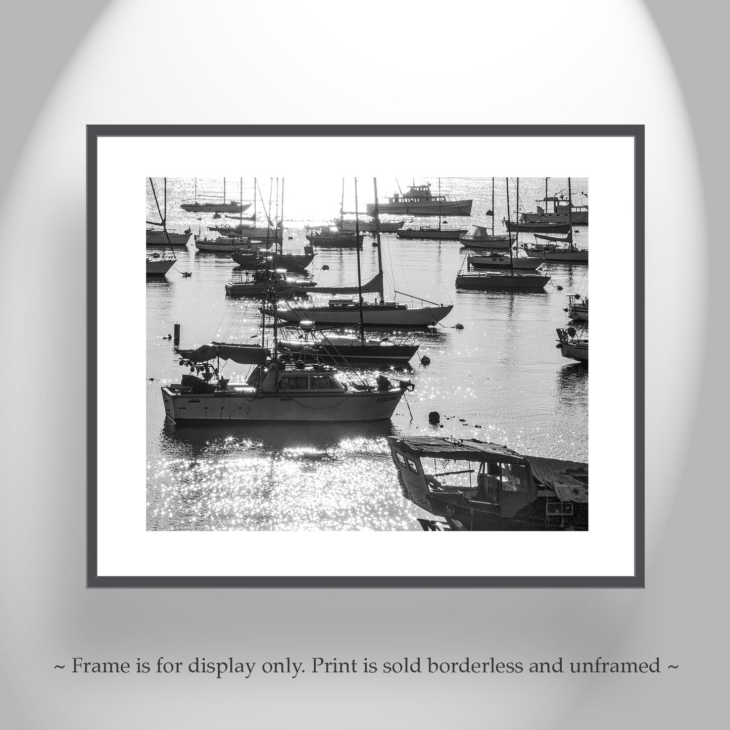 Monterey Bay Sailboat Art Print with California Coast Sunrise