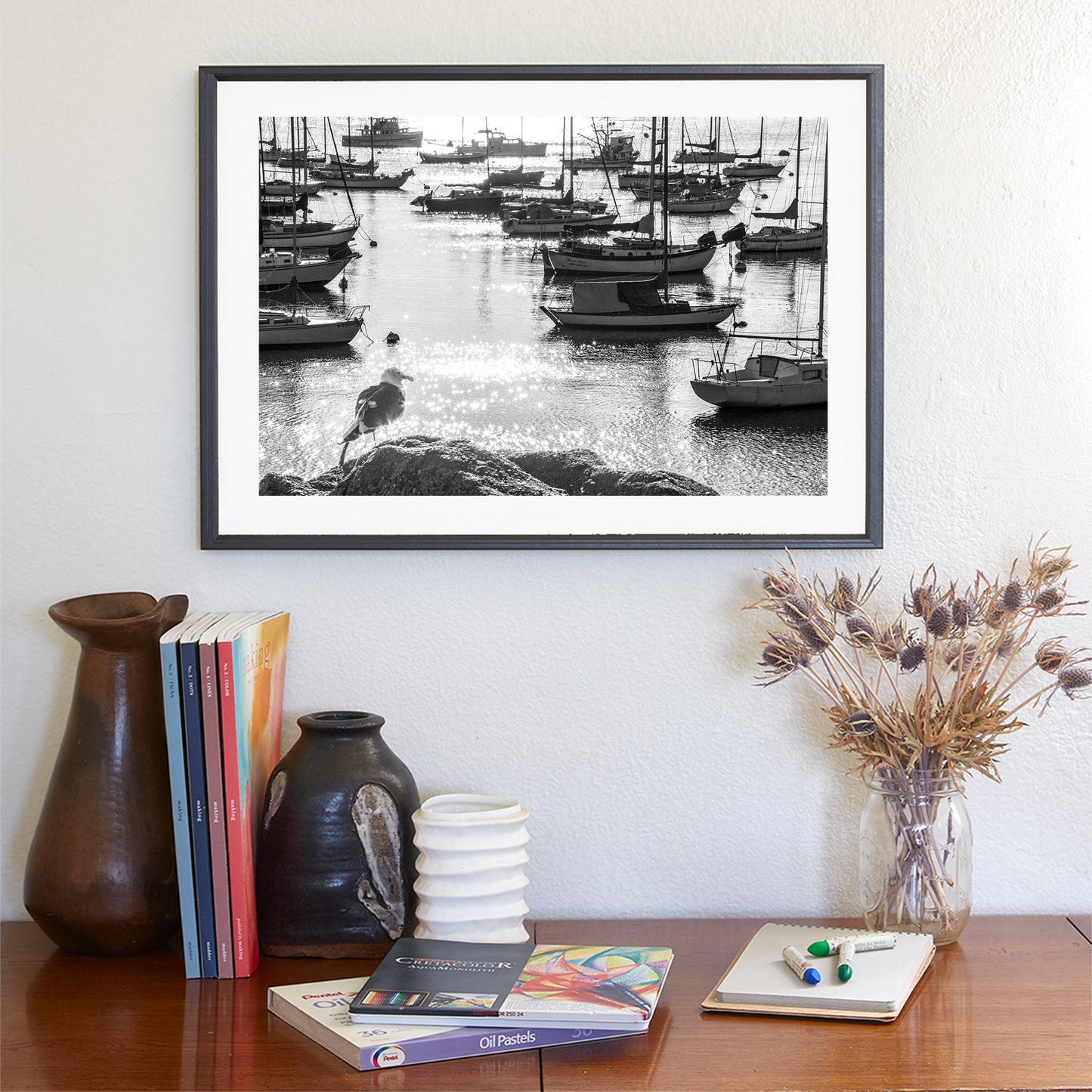 Monterey Bay Sailing Decor with California Coast Sunrise