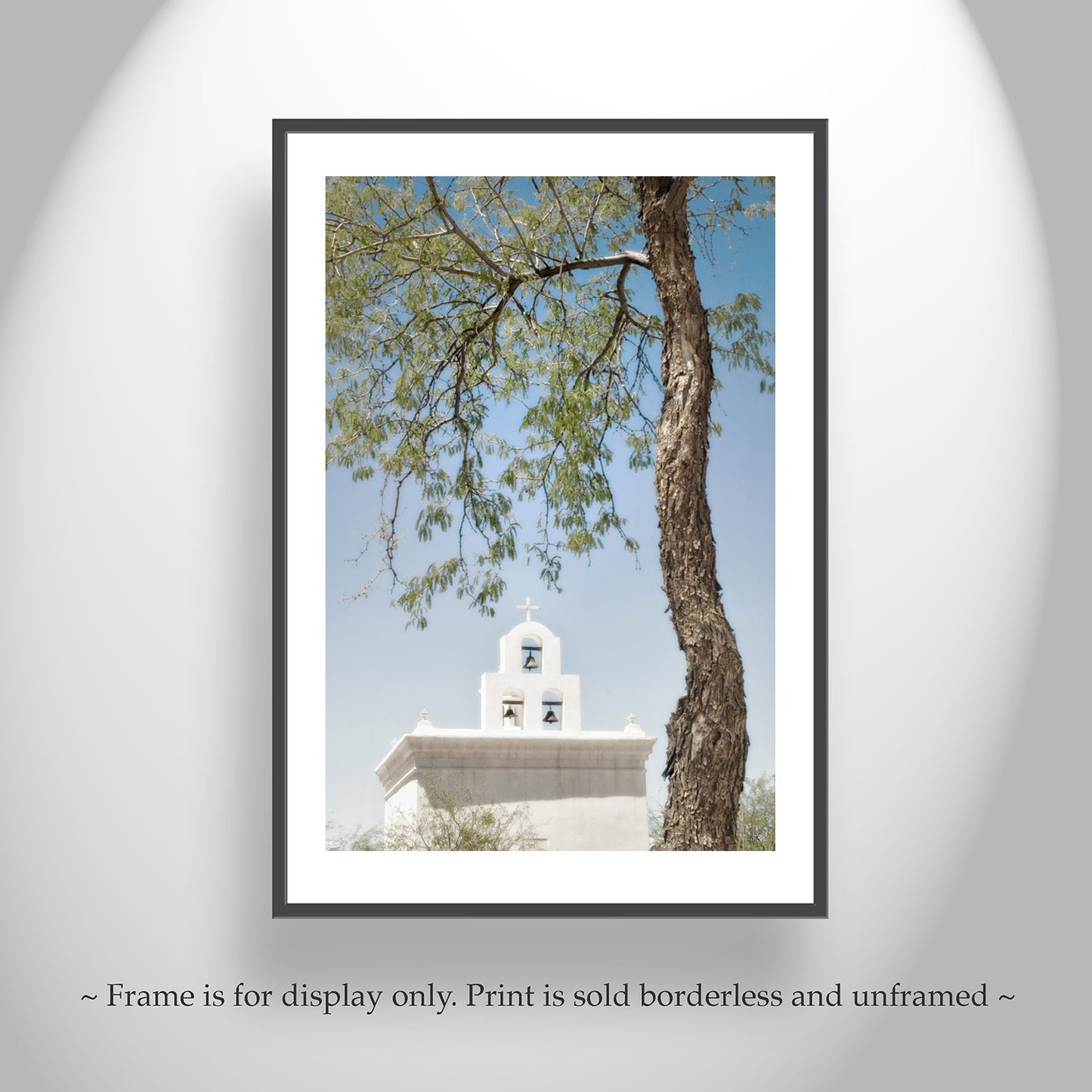 Wall Art with Chapel at San Xavier Mission in Tucson Arizona