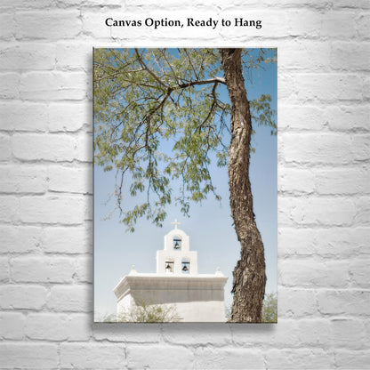 Wall Art with Chapel at San Xavier Mission in Tucson Arizona