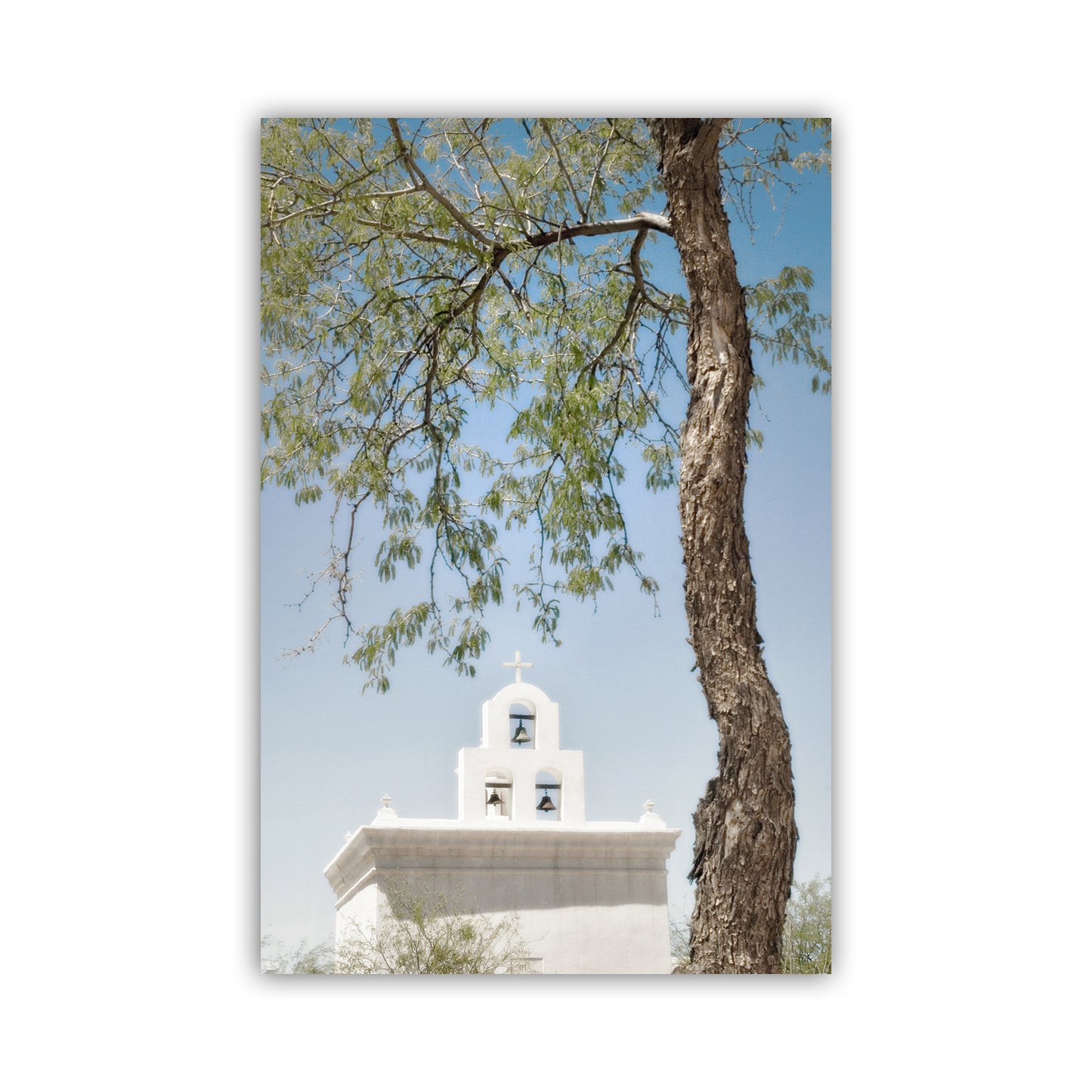 Wall Art with Chapel at San Xavier Mission in Tucson Arizona