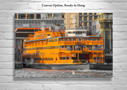 Staten Island Ferry Photo Wall Art – New York Harbor | NYC Art Gift | Battery Park