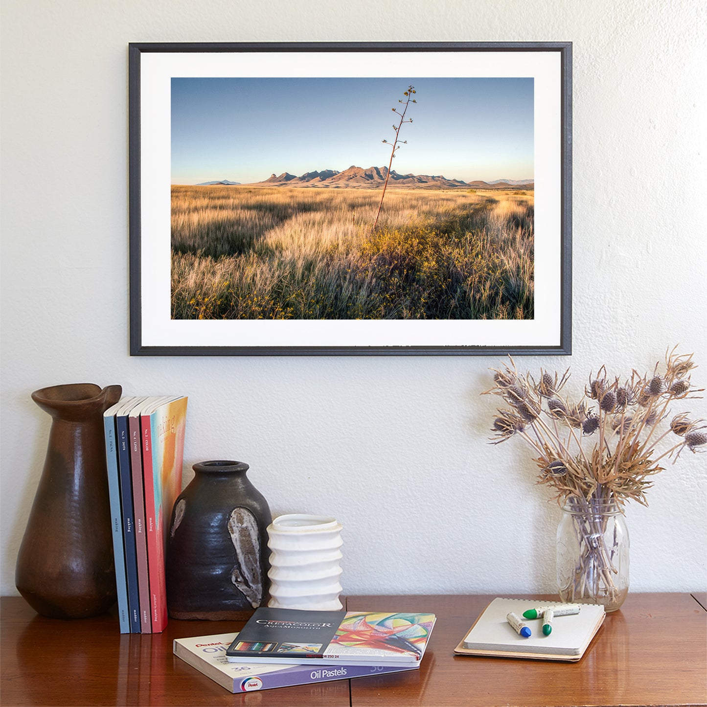 Fine Art Landscape Wall Decor with Southern Arizona Grasslands Prairie