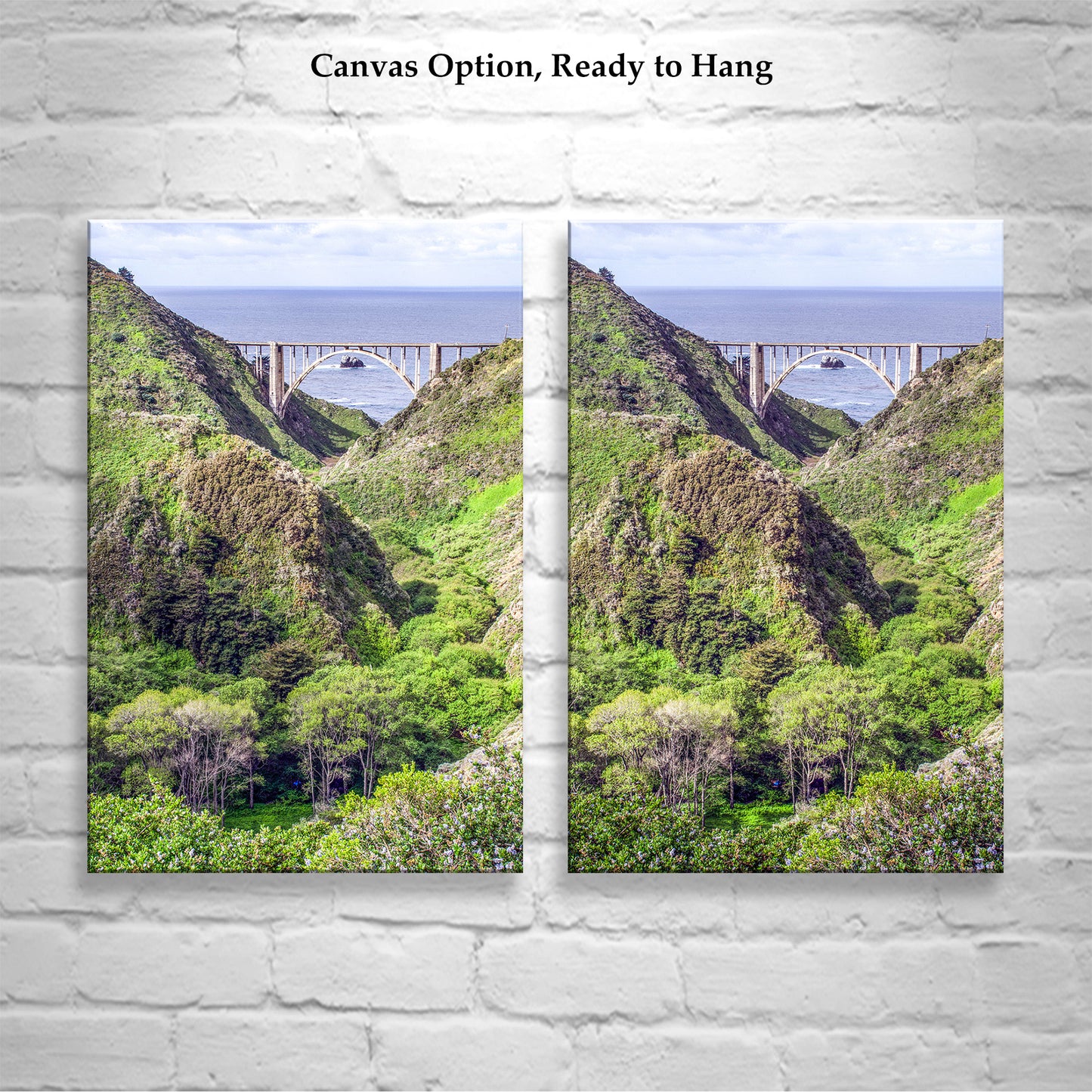 Big Sur California Bixby Creek Bridge Matched Set 2 Art Prints