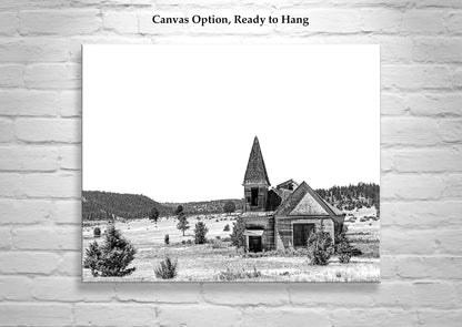Surreal Western Church Fine Art Print | Eastern Oregon USA
