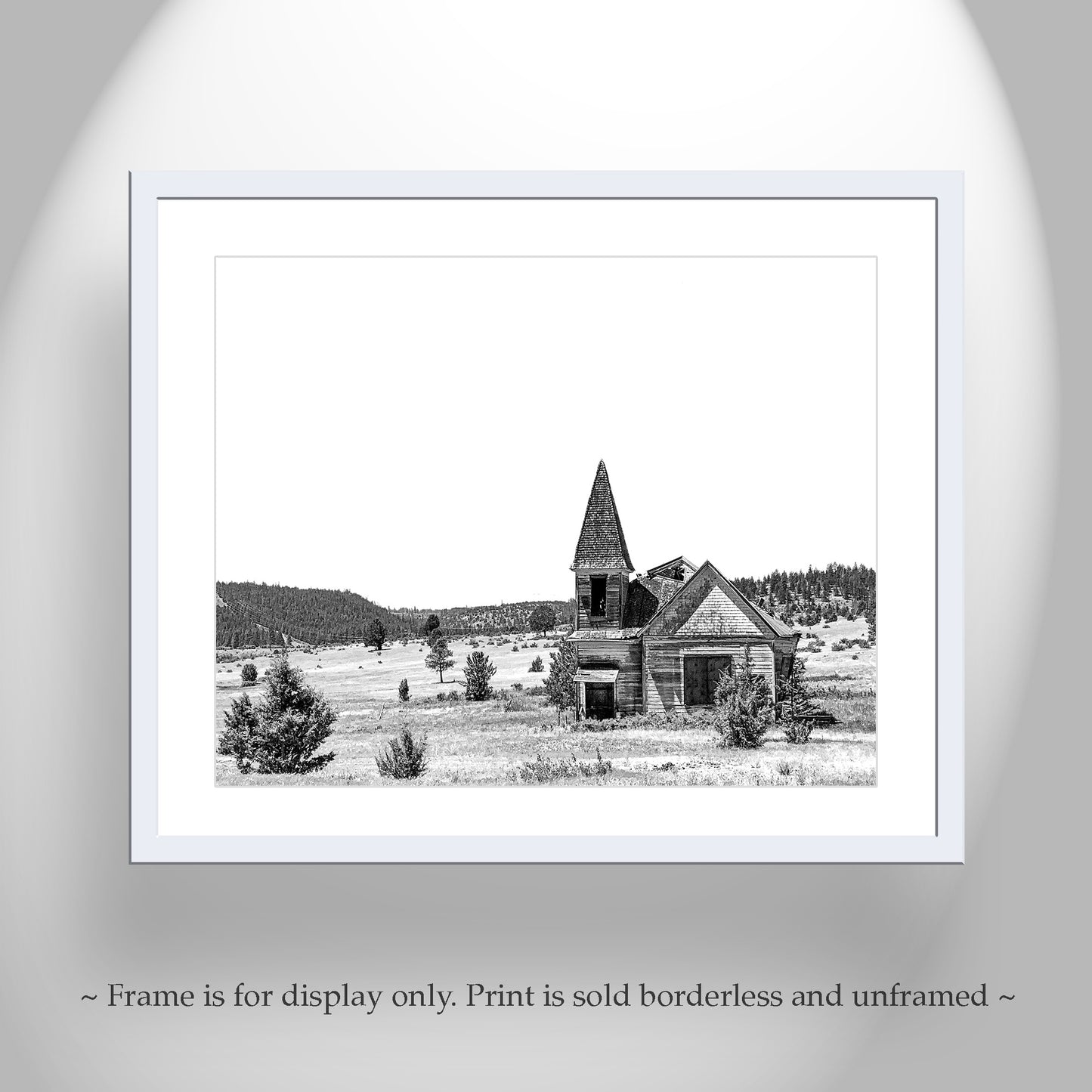 Surreal Western Church Fine Art Print | Eastern Oregon USA