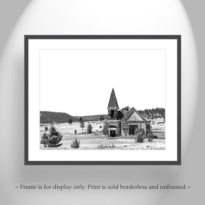 Surreal Western Church Fine Art Print | Eastern Oregon USA