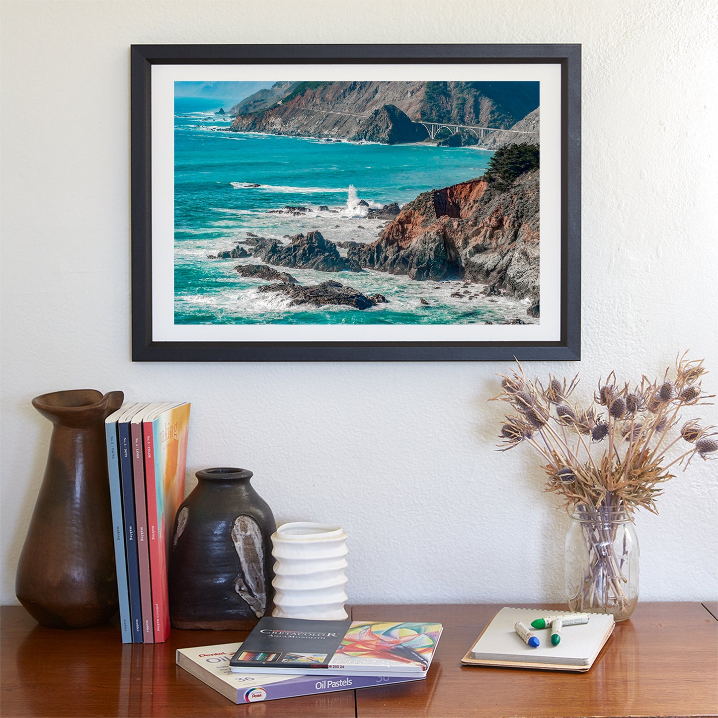 Big Sur California Art Print with Pacific Coast Highway 1