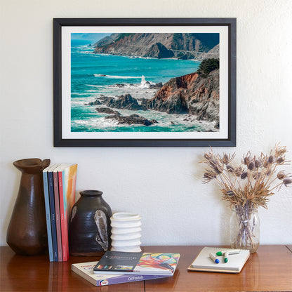 Big Sur California Art Print with Pacific Coast Highway 1