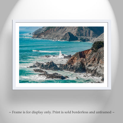 Big Sur California Art Print with Pacific Coast Highway 1