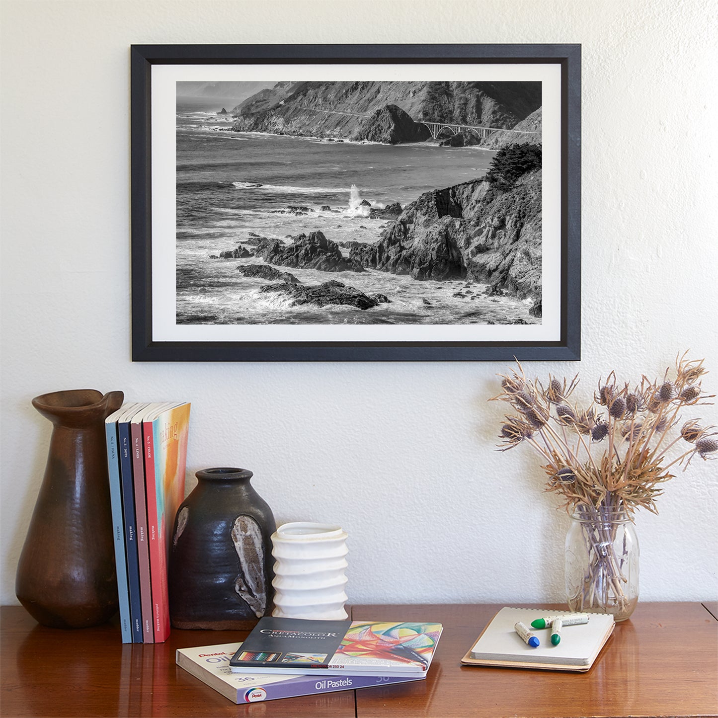 Big Sur Art Photography with Pacific Coast Highway 1 | Black and White