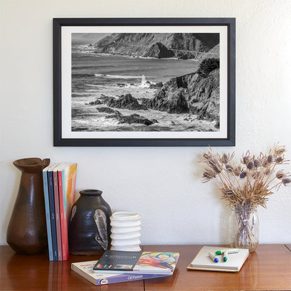 Big Sur Art Photography with Pacific Coast Highway 1 | Black and White