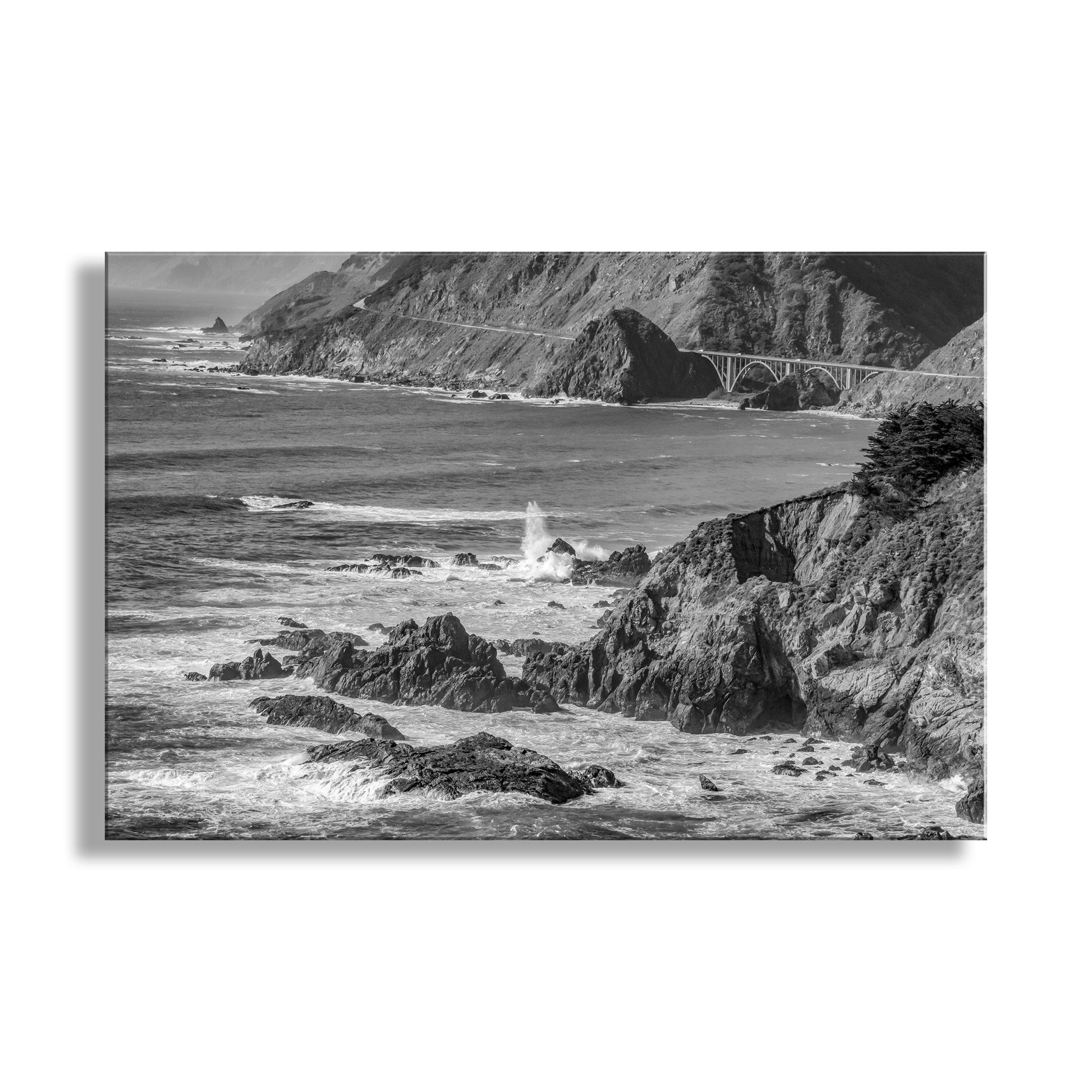My powerful Pacific Coast Highway picture on a big wave day! Here, the rugged Big Sur coastline confronts the brutal forces of the sea. I captured this scene on a spectacular spring afternoon. Original, unique signed art by Murray Bolesta.