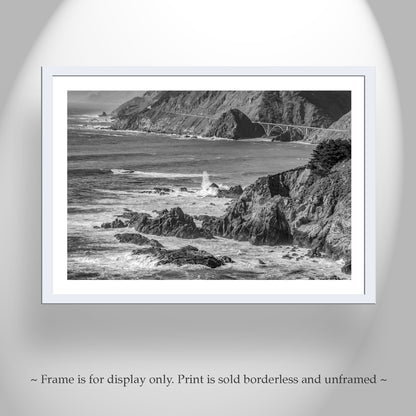 Big Sur Art Photography with Pacific Coast Highway 1 | Black and White
