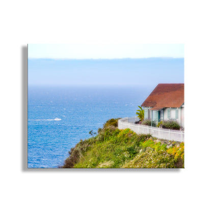 Big Sur Ocean Photography with Quaint Cottage at California Coast
