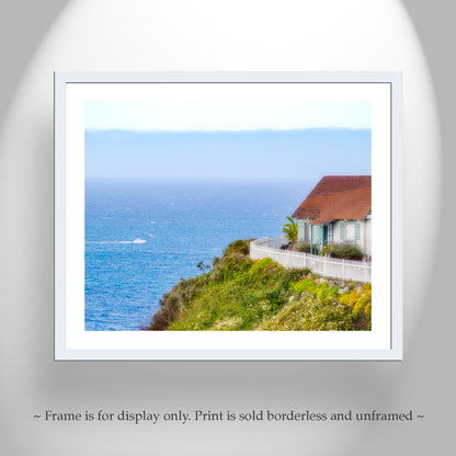 Big Sur Ocean Photography with Quaint Cottage at California Coast
