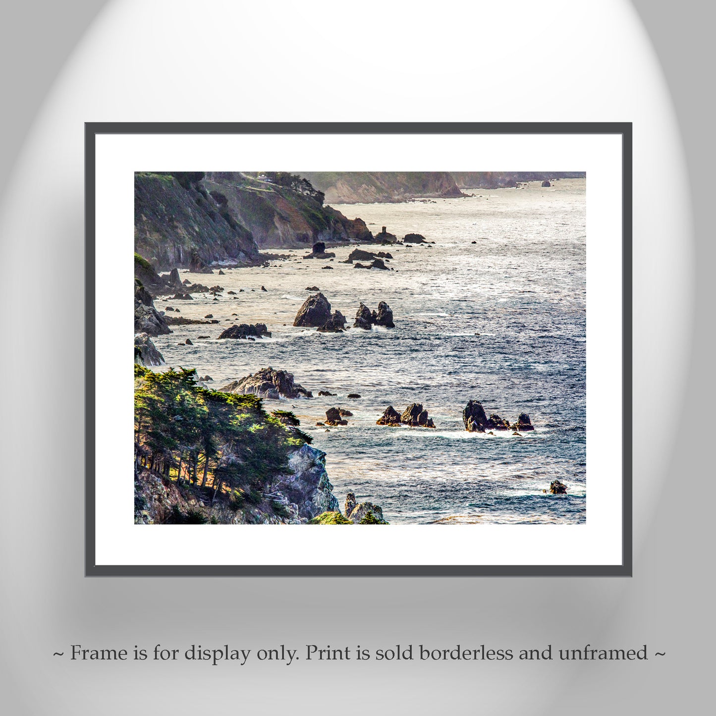 Big Sur California Coast Ocean Photography on Framed Canvas