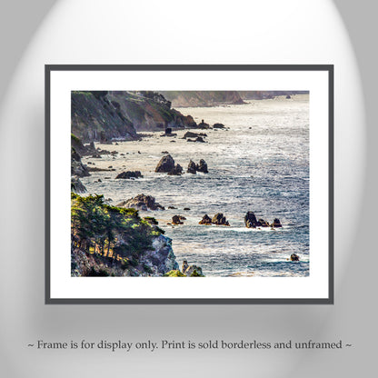 Big Sur California Coast Ocean Photography on Framed Canvas