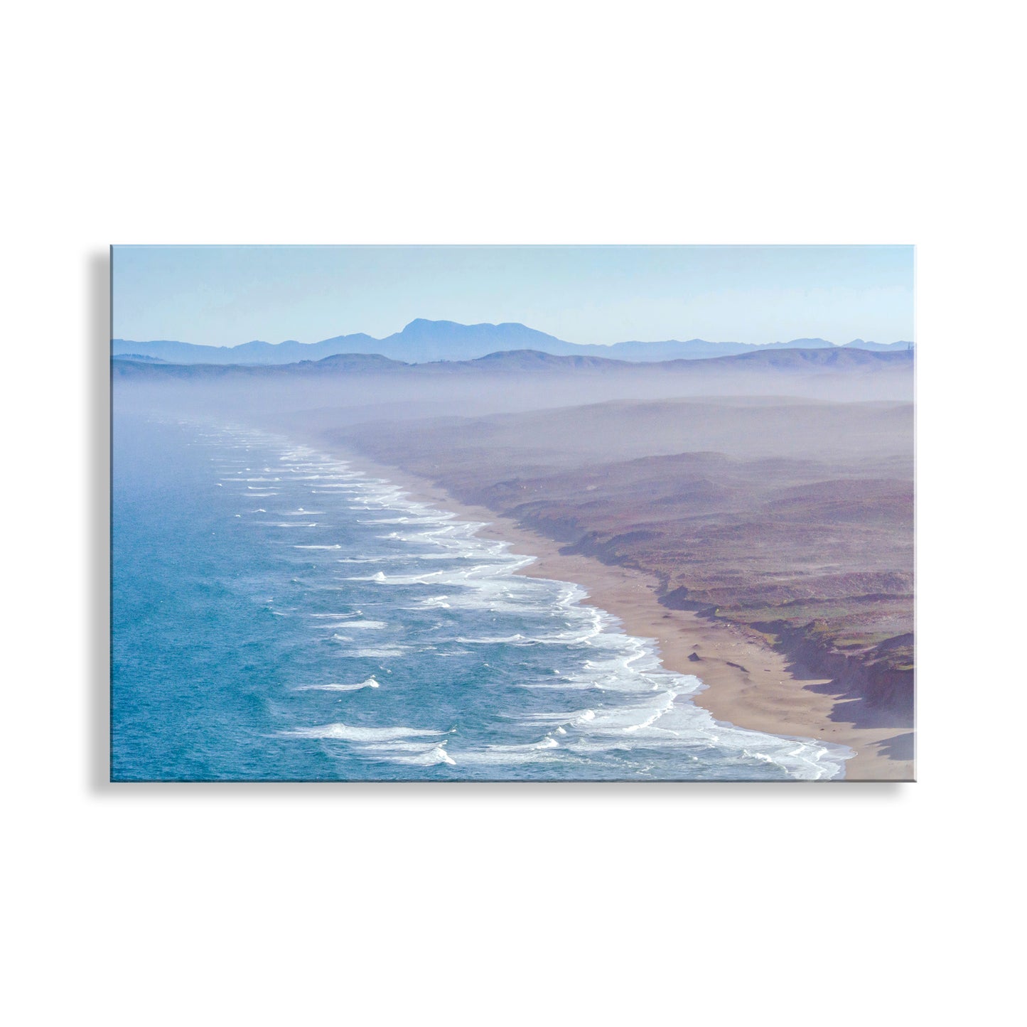 My panoramic Point Reyes National Seashore scene at the California coast: an empty beach, almost limitless! Original, unique signed art by Murray Bolesta.