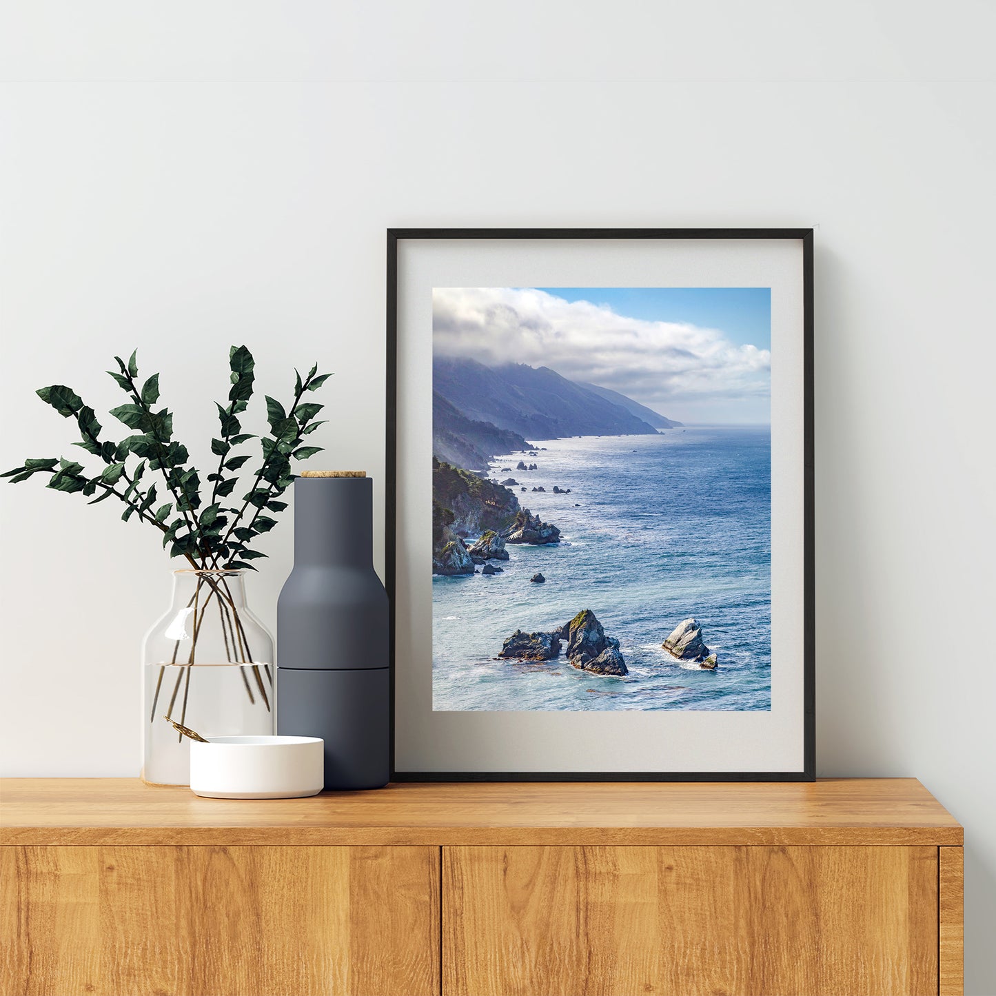 Pacific Coast Framed Art Print for Home at Big Sur California