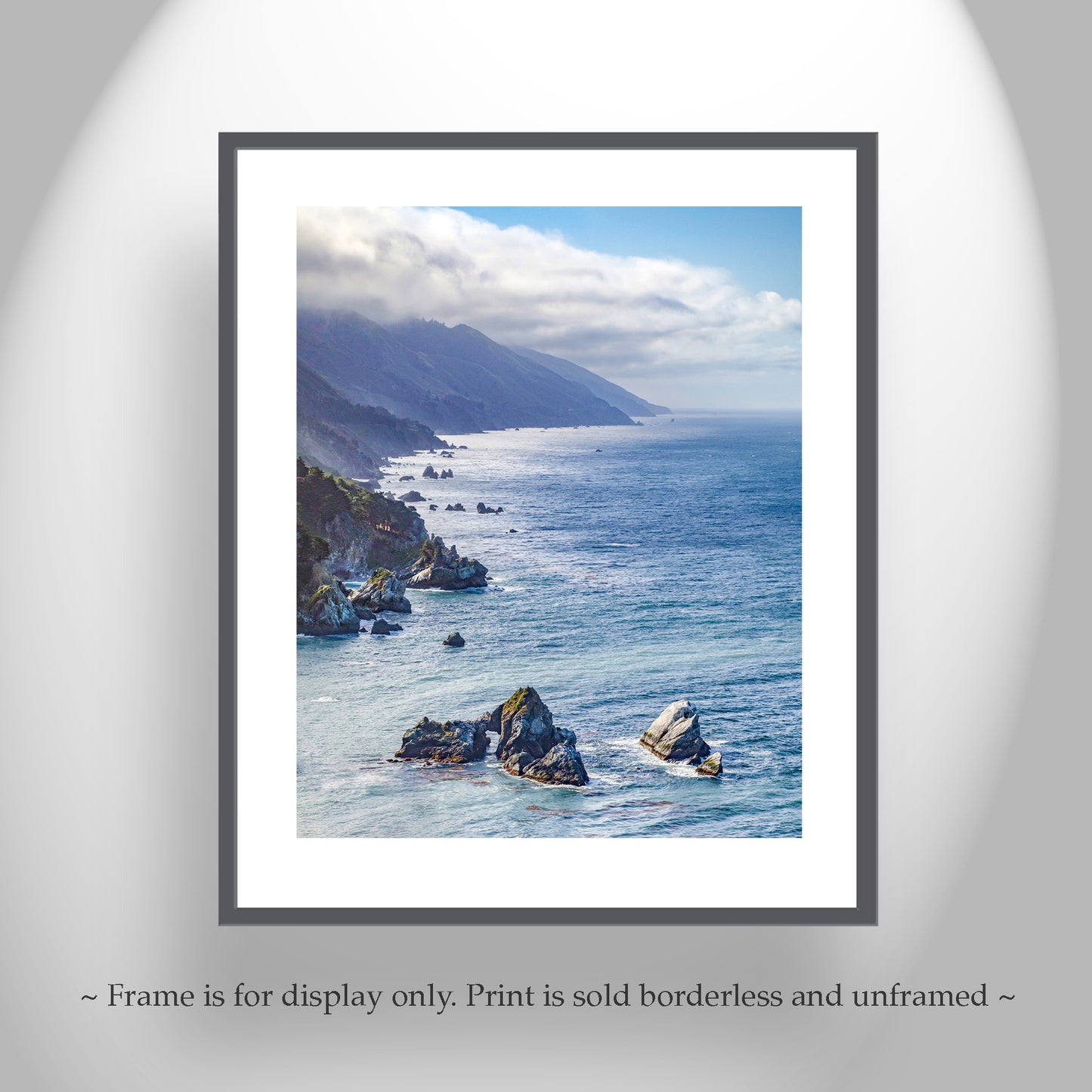 Pacific Coast Framed Art Print for Home at Big Sur California