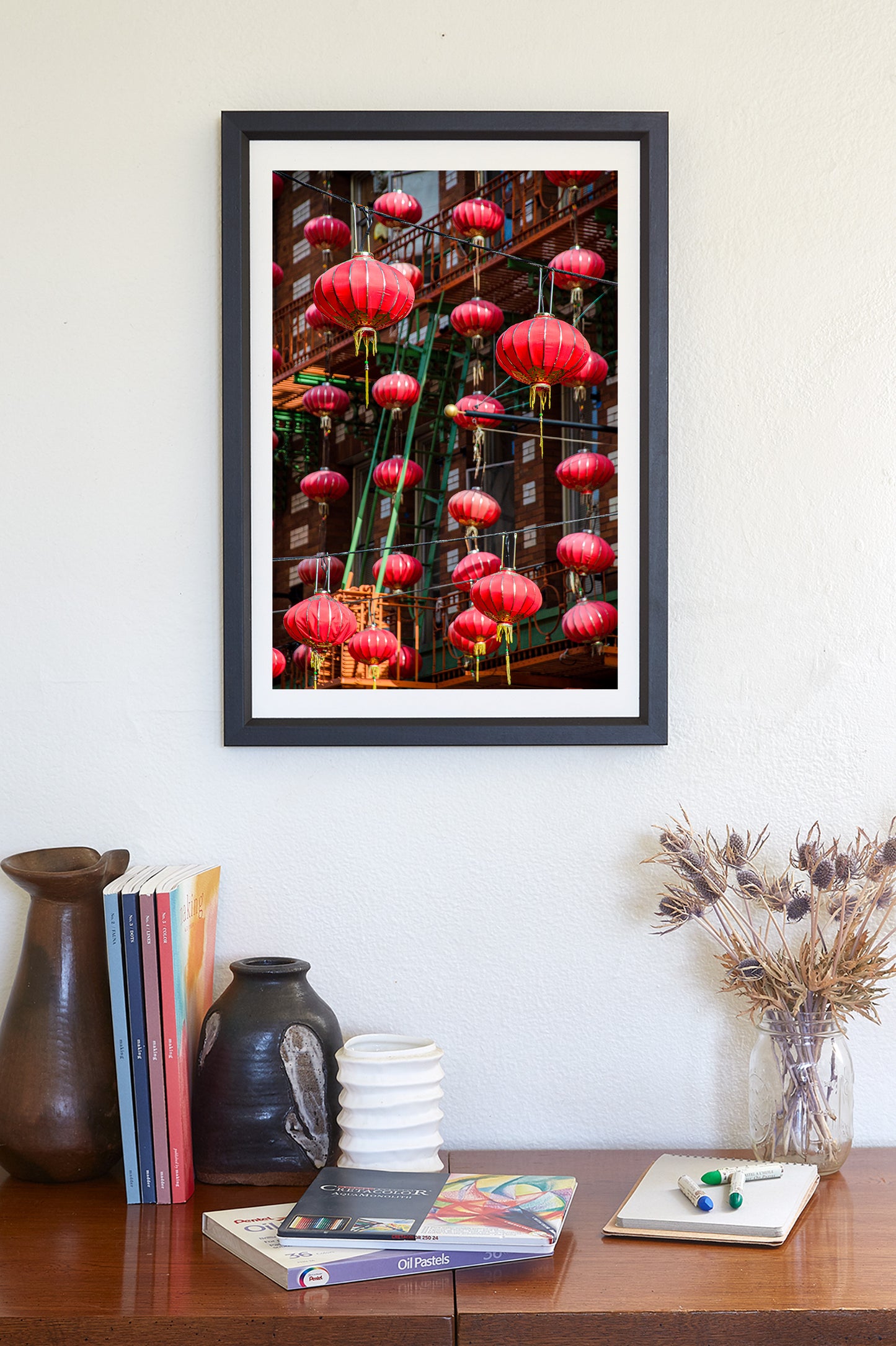 Chinese Lanterns Art Print in Chinatown San Francisco California