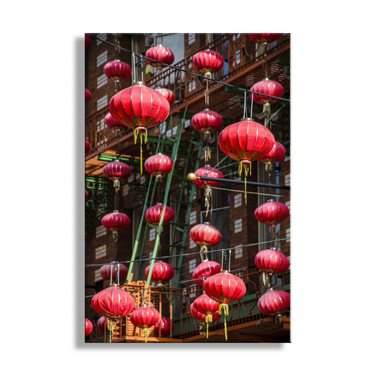 My beautiful red Chinese lantern art for your walls! A delightful reminder of the sights and sounds of old San Francisco. Original, unique signed art by Murray Bolesta.