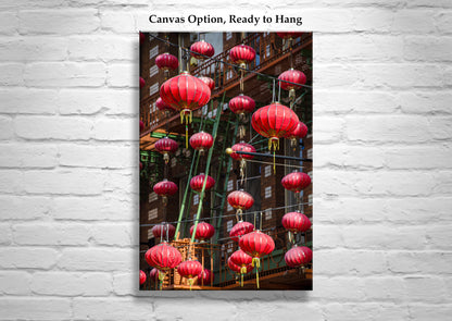 Chinese Lanterns Art Print in Chinatown San Francisco California