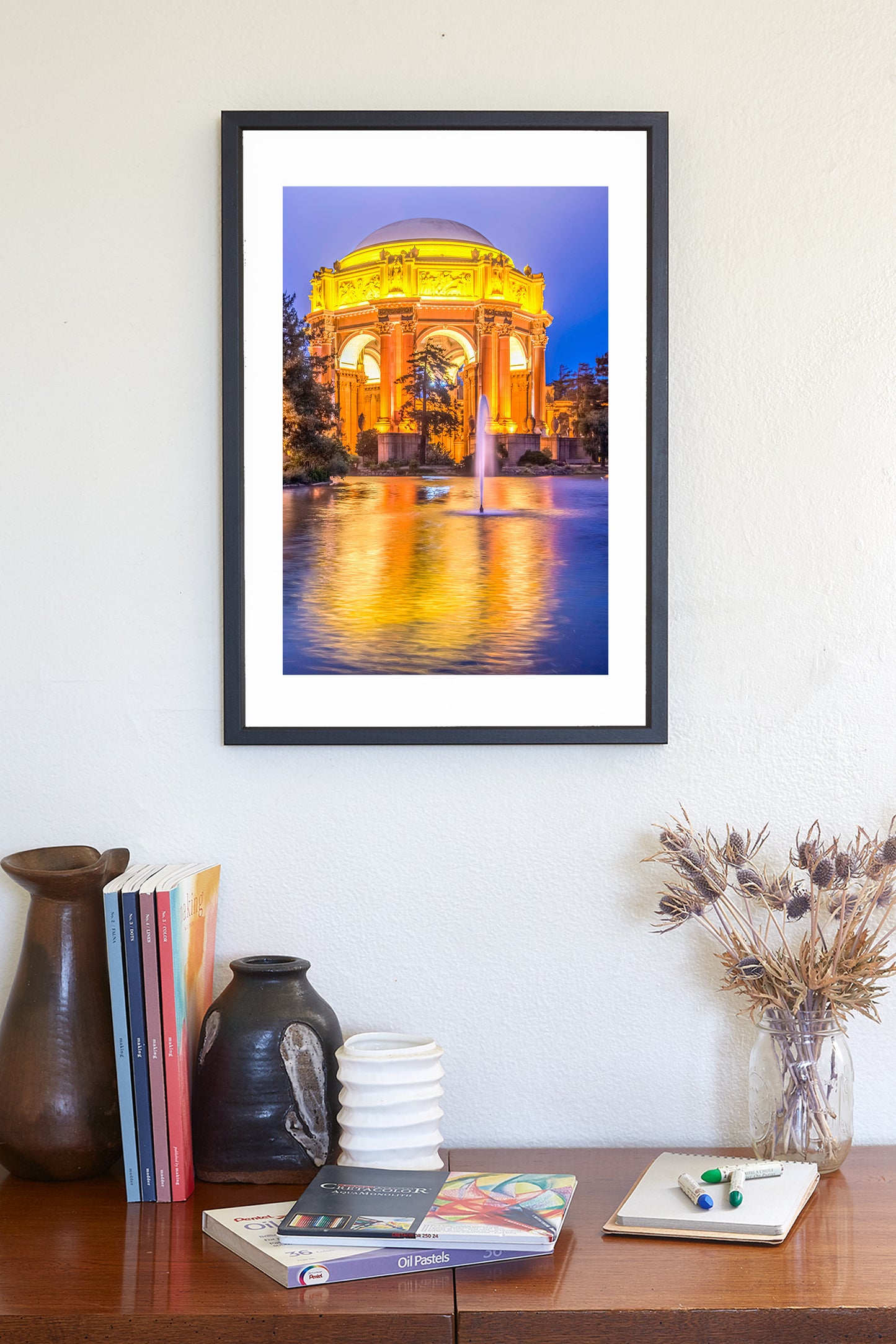 San Francisco Photograph of Palace of Fine Arts at Night from Panama Pacific International Exposition