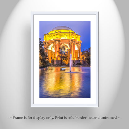 San Francisco Photograph of Palace of Fine Arts at Night from Panama Pacific International Exposition