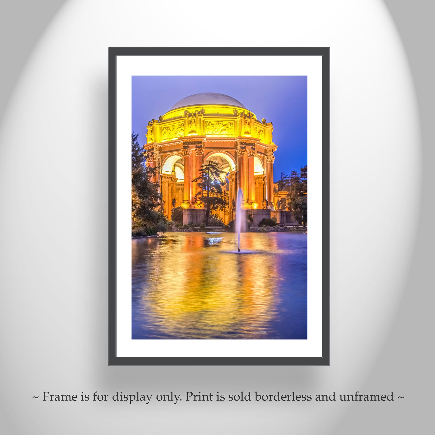 San Francisco Photograph of Palace of Fine Arts at Night from Panama Pacific International Exposition