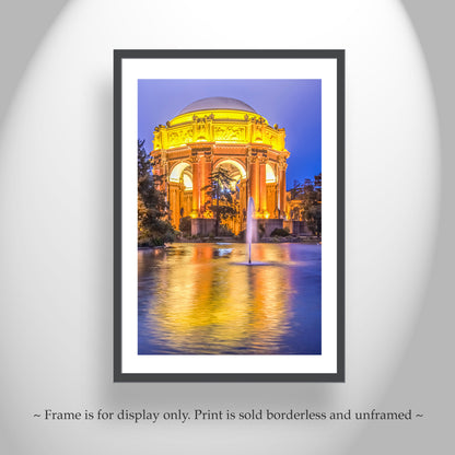 San Francisco Photograph of Palace of Fine Arts at Night from Panama Pacific International Exposition