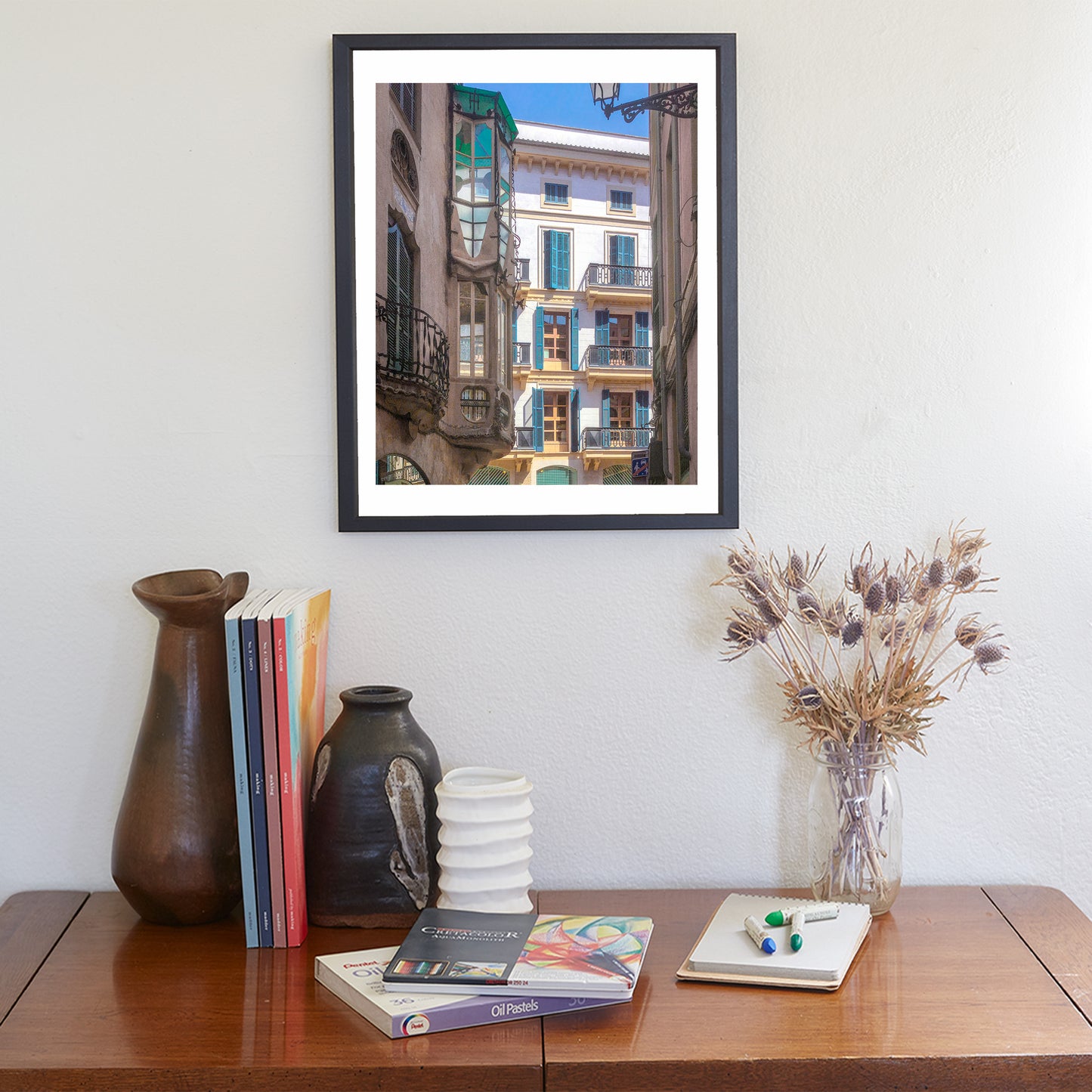 Palma Wall Art | Majorca Spain Blue Shutters Photography Print