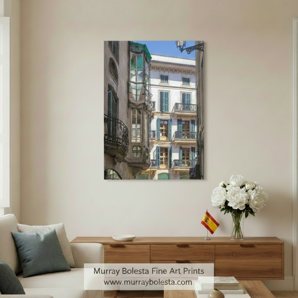 Palma Wall Art | Majorca Spain Blue Shutters Photography Print