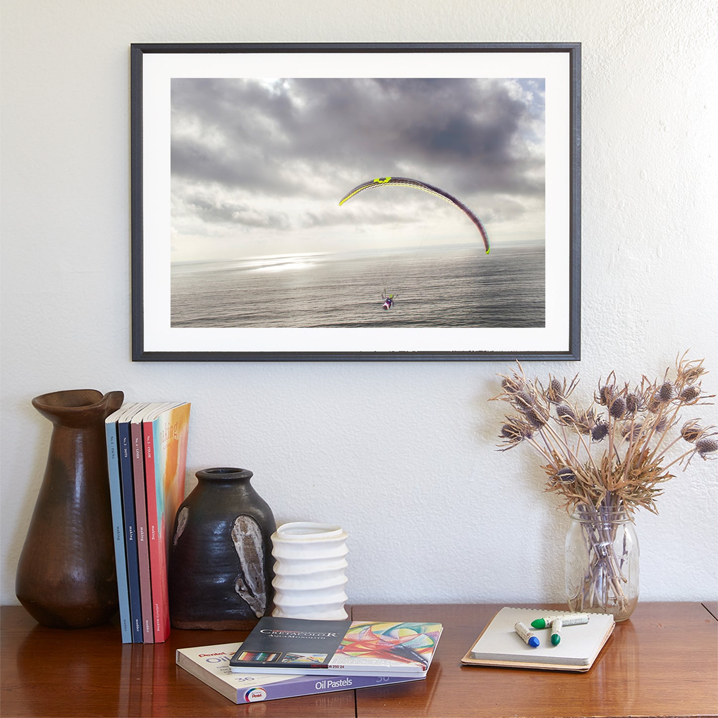 Paraglider Art Print at Torrey Pines San Diego California