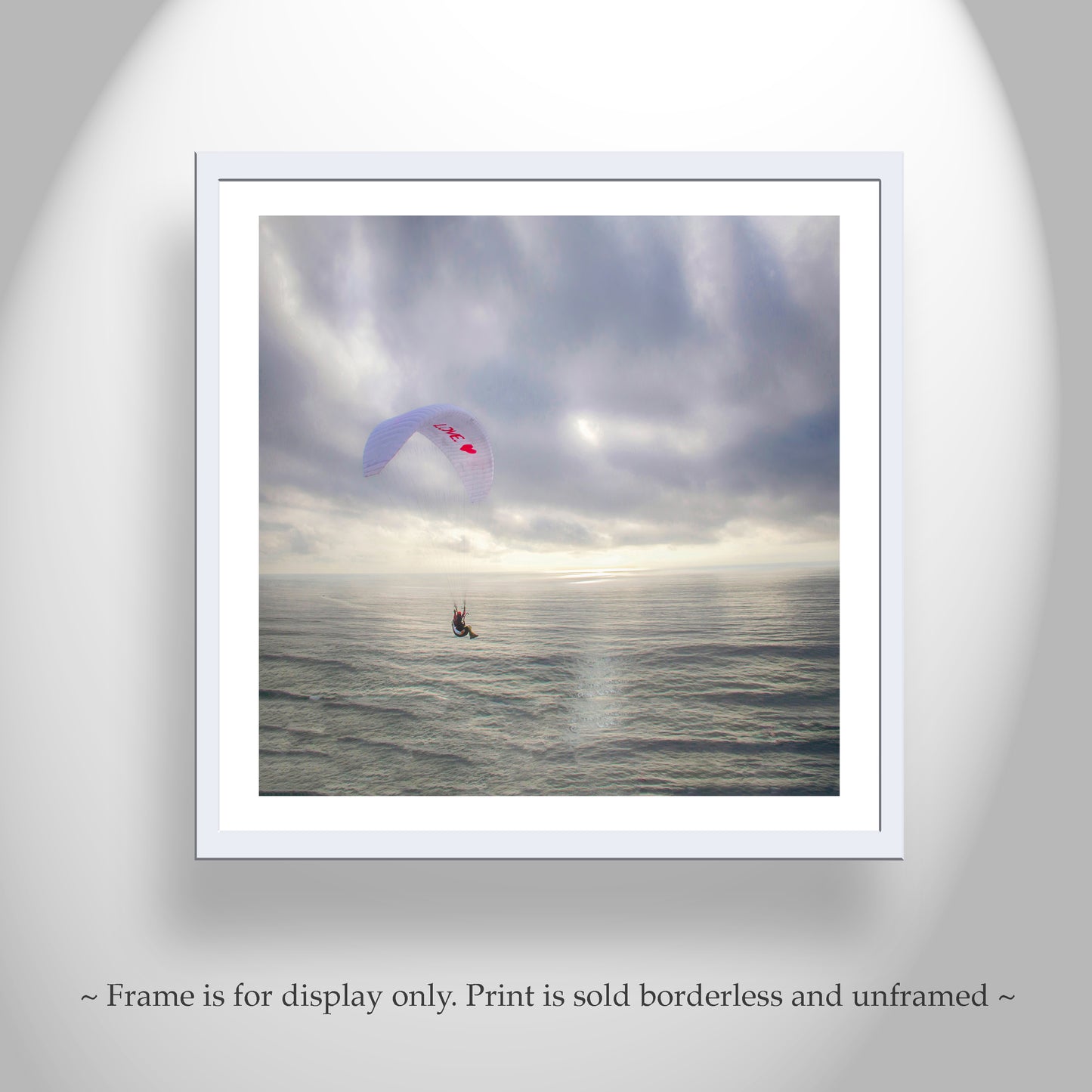 Paragliding Art Print of San Diego Torrey Pines California Pacific Ocean Beach