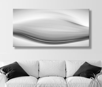 Black & White Abstract Canvas | Minimalist Framed Wall Decor