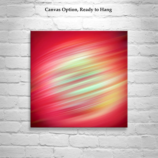 Bold Red Abstract Canvas Print | Modern Framed Wall Art Decor