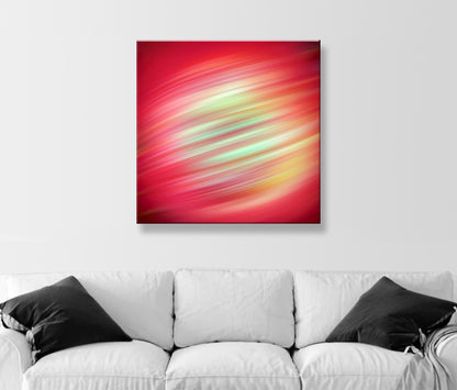 Bold Red Abstract Canvas Print | Modern Framed Wall Art Decor