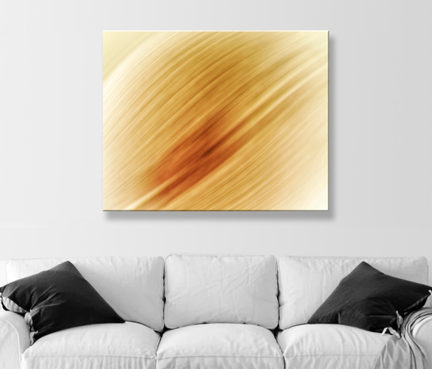 Modern Abstract Canvas in Khaki Green | Framed Fine Art Print