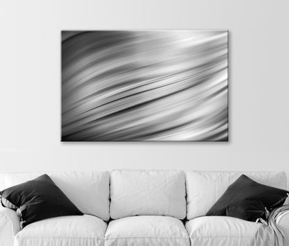Fluid Abstract Canvas Print | Black & White Modern Wall Art