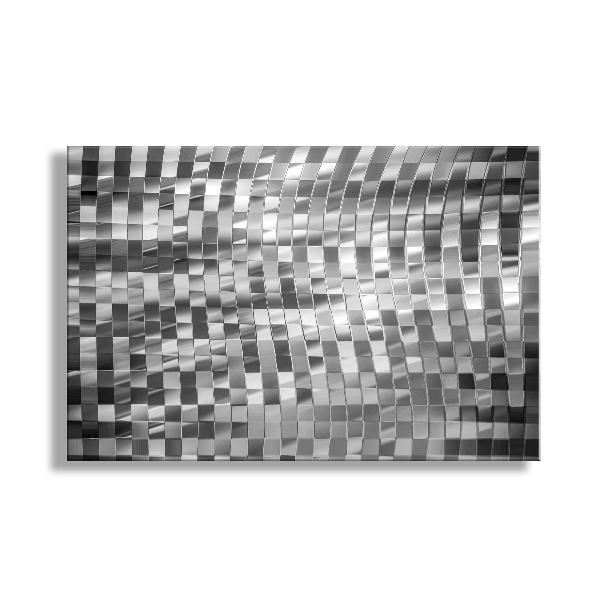 Abstract pattern of black and white squares on a white background. Geometric Psychedelic Black and White Abstract Art on Canvas