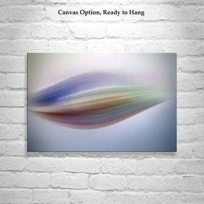 Abstract Modern Wall Art in Blue and Green on Framed Canvas