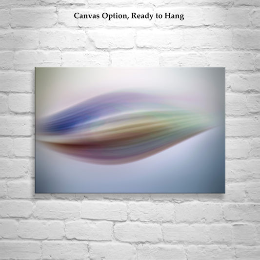 Abstract Modern Wall Art in Blue and Green on Framed Canvas