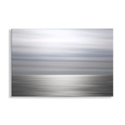 Abstract Ocean Canvas Art: Blue-Gray Contemporary Print