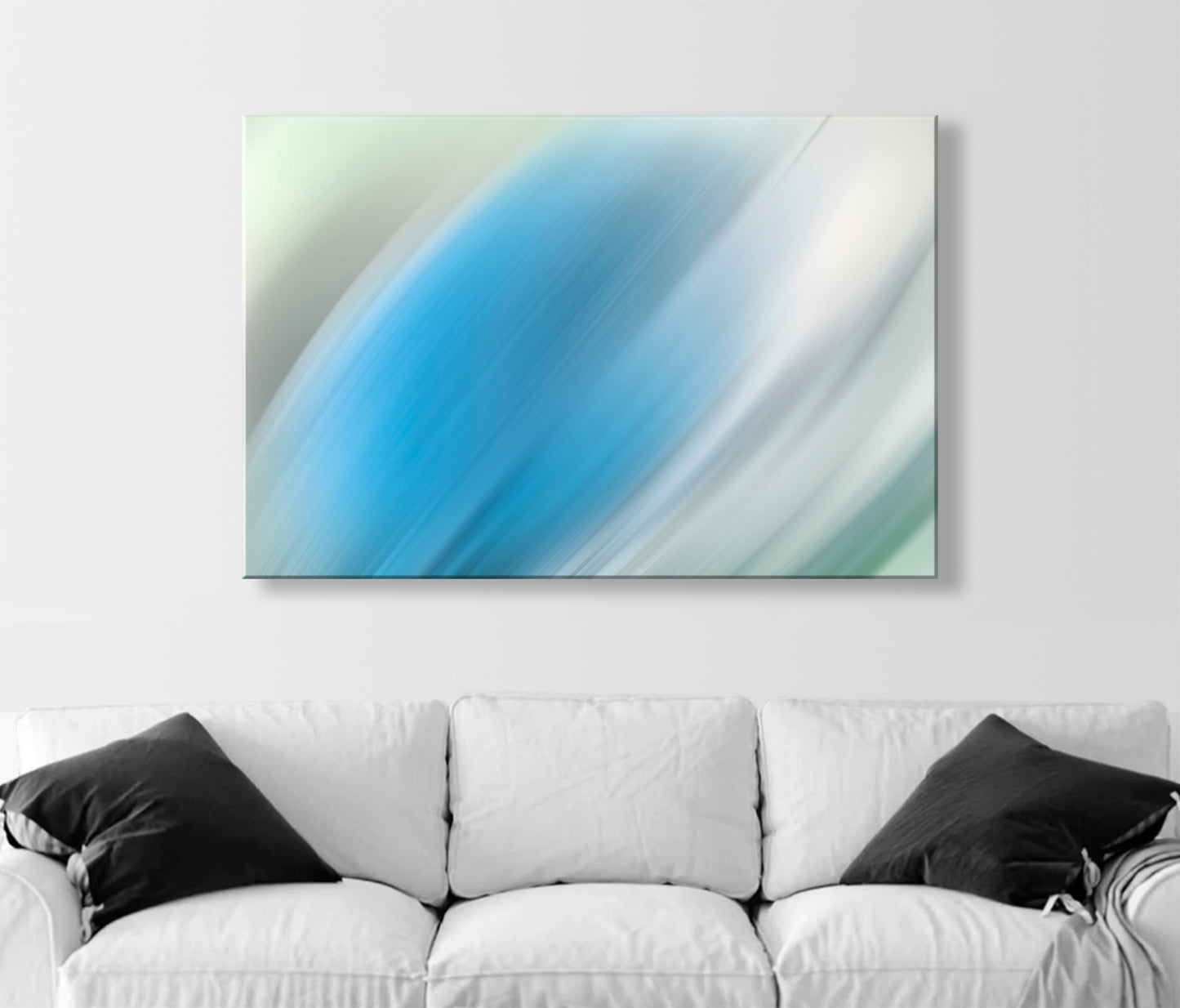 Abstract Blue Art Canvas | Modern Framed Wall Decor Print