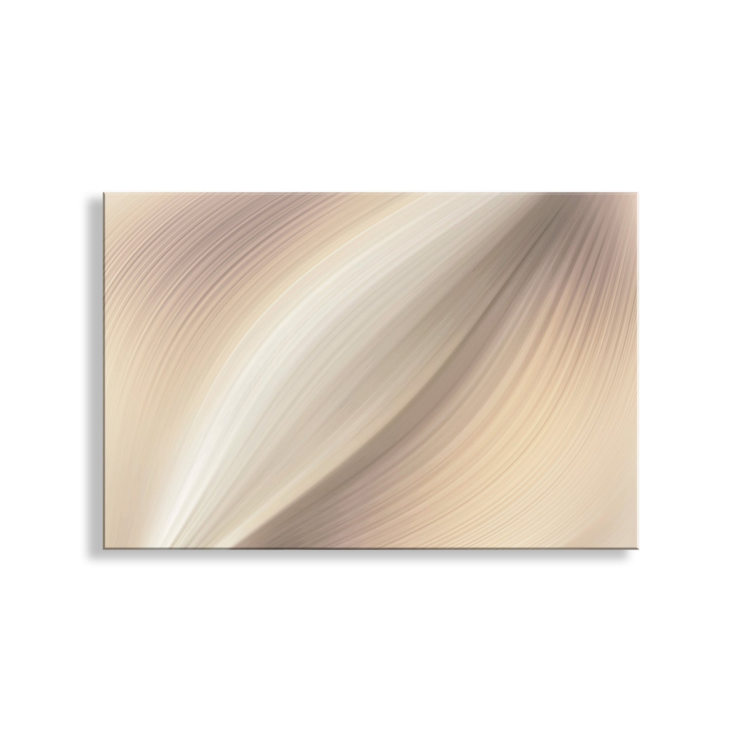 Abstract design with wavy lines on a beige background. Abstract Modern Art Print on Framed Canvas in Ivory