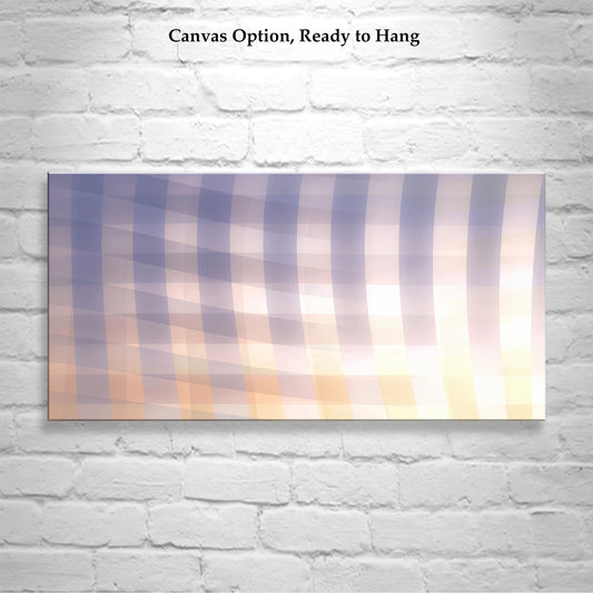 Contemporary Wide Wall Decor as Pastel Fine Art Canvas